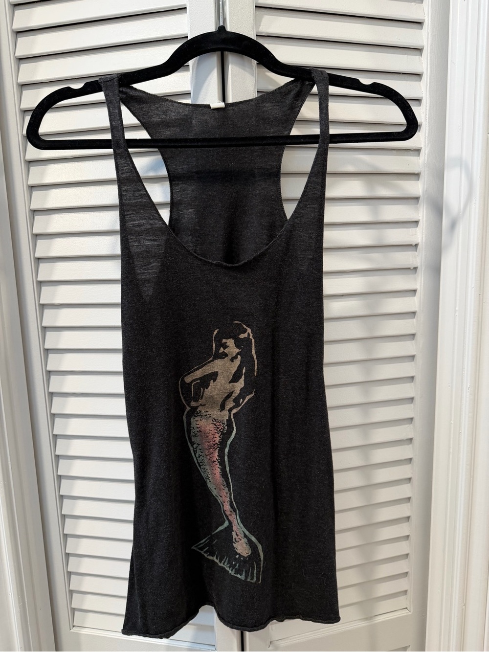 Bella Canvas Charcoal Mermaid Graphic Racerback Tank